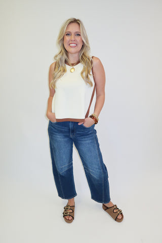 Take The Scenic Route Sleeveless Swing Top