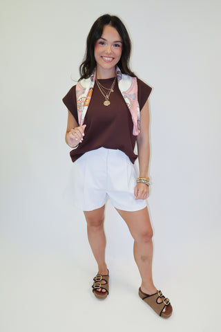 Keep It Moving Ribbed Cap Sleeve Knit Top