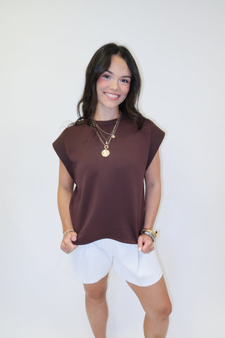 Keep It Moving Ribbed Cap Sleeve Knit Top