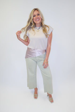 Keep It Moving Ribbed Cap Sleeve Knit Top