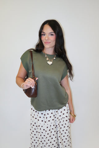 Keep It Moving Ribbed Cap Sleeve Knit Top