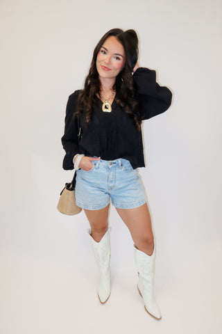 Take The Compliment Ruffle Front Blouse