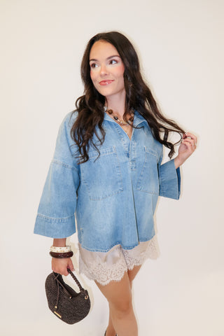 Little Luxury Lace Hem Shorts