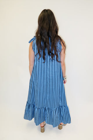 Along The Way Stripe Midi Dress
