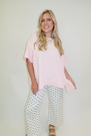 Morning Coffee Exposed Seam Top