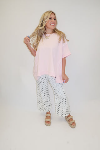 Morning Coffee Exposed Seam Top