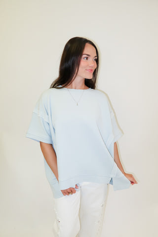 Morning Coffee Exposed Seam Top