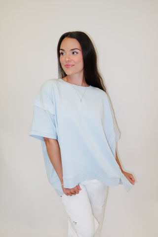 Morning Coffee Exposed Seam Top