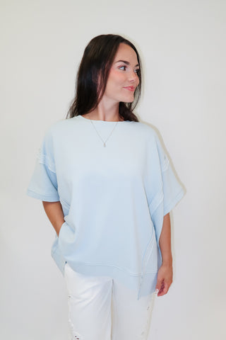 Morning Coffee Exposed Seam Top