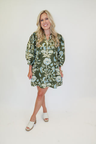 Sunlit Garden Floral Dress