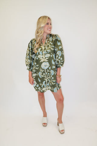 Sunlit Garden Floral Dress