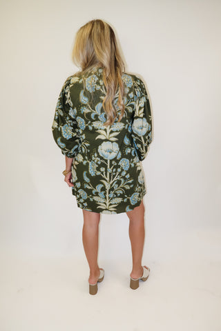 Sunlit Garden Floral Dress