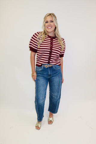 Out And About Two Tone Stripe Cardigan