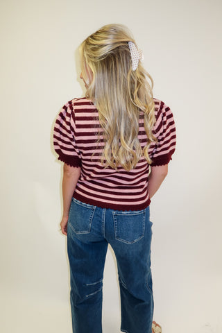 Out And About Two Tone Stripe Cardigan
