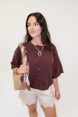 Front Porch Boxy Button Front Cardigan