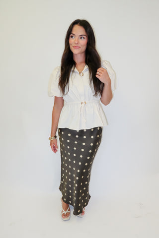 Defined By Style Drawstring Waist Top