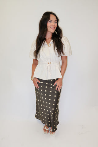 Defined By Style Drawstring Waist Top