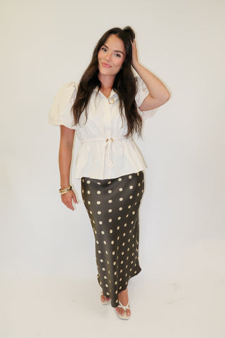 Defined By Style Drawstring Waist Top