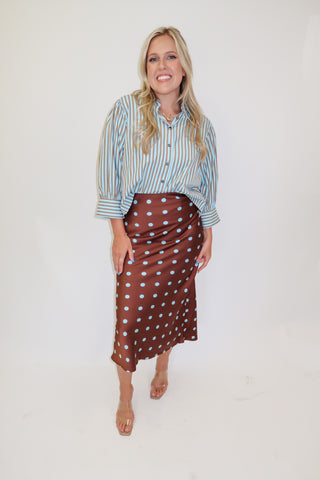 Sunday Routine Two Tone Stripe Blouse