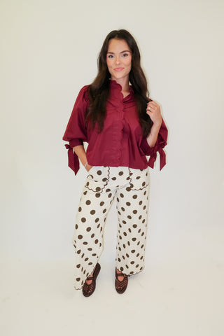 Scallop Polka Dot Pants