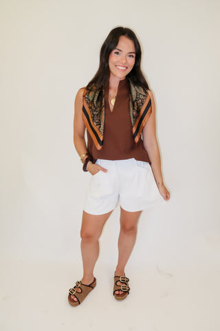 In Good Taste Wide Hem Sleeveless Top