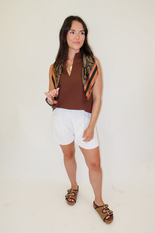 In Good Taste Wide Hem Sleeveless Top