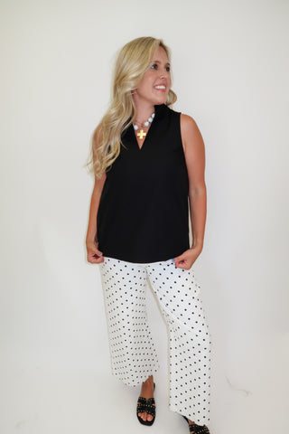 In Good Taste Wide Hem Sleeveless Top