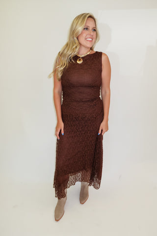 Midnight Romance Sleeveless All Lace Top