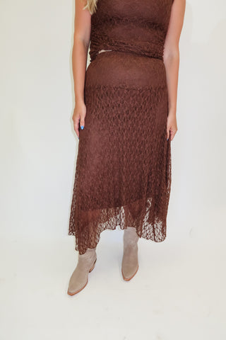 Midnight Romance Sleeveless All Lace Skirt