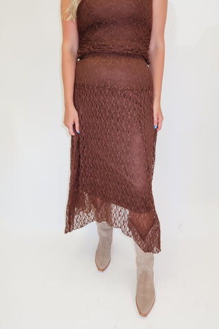 Midnight Romance Sleeveless All Lace Skirt