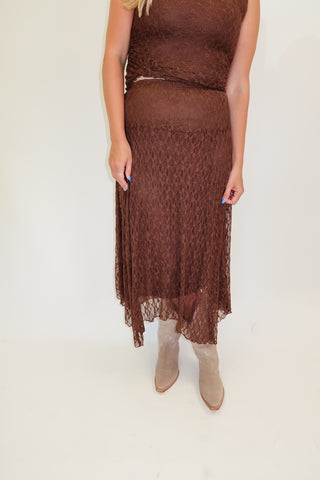 Midnight Romance Sleeveless All Lace Skirt