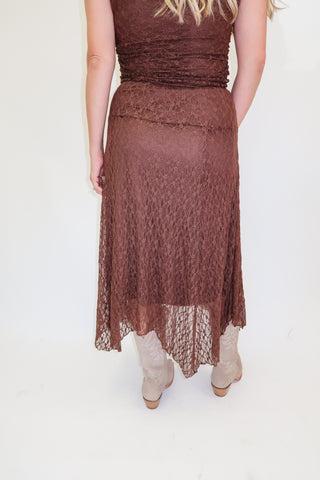 Midnight Romance Sleeveless All Lace Skirt