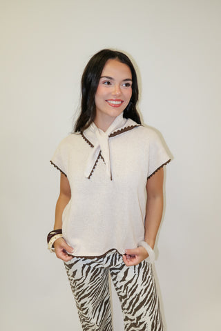 Classic Twist Ricrac Scarf Sweater Top