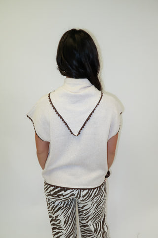 Classic Twist Ricrac Scarf Sweater Top