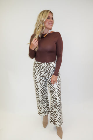 Second Nature Knit Drape Neck Long Sleeve Fitted Stretch Top