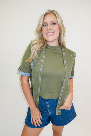 Coastal Keepsake Scarf Detail Sweater Top