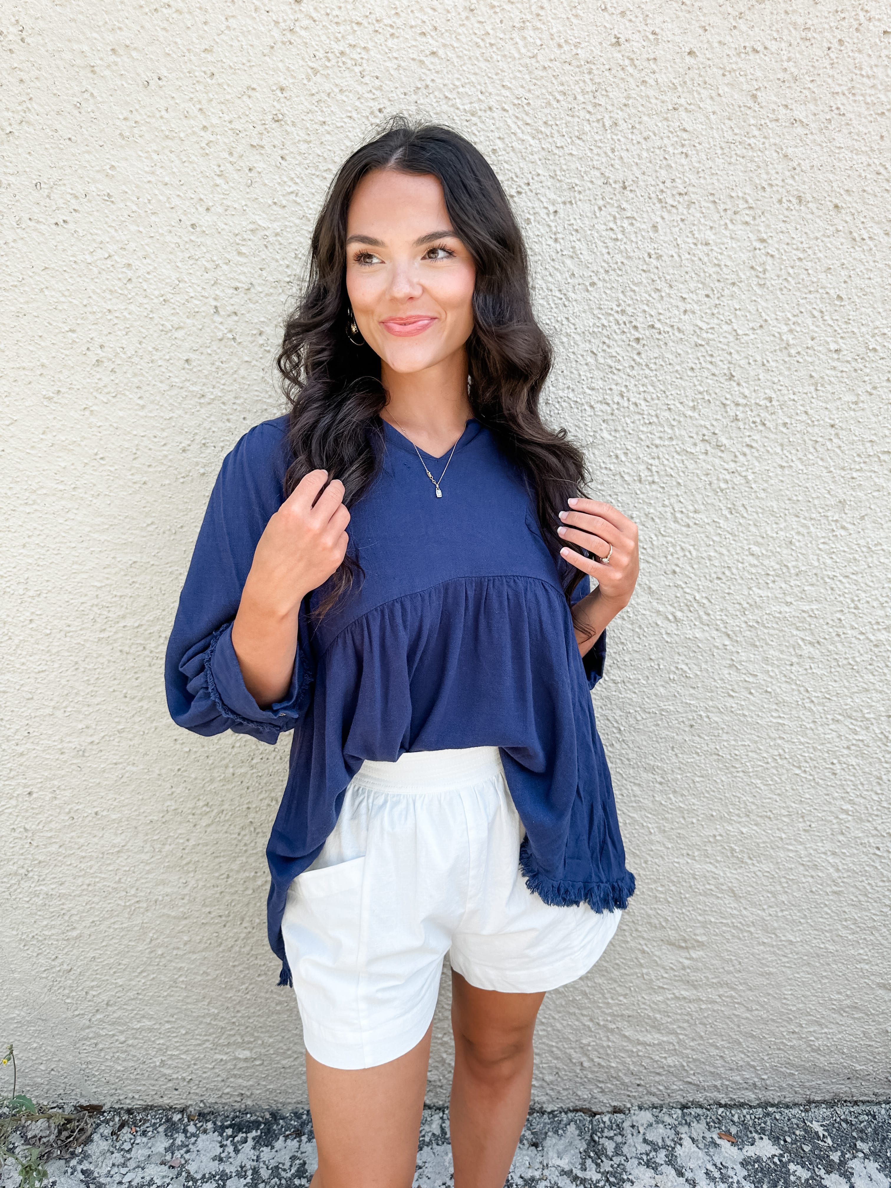 Linen Babydoll Top