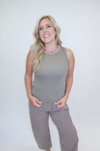 The Foundation Garment Dyed Ribbed Tank - The Pink Tulip Clothing