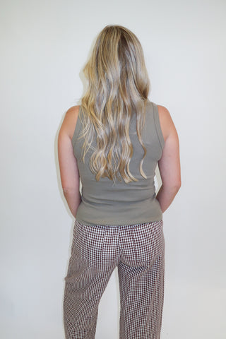 The Foundation Garment Dyed Ribbed Tank - The Pink Tulip Clothing