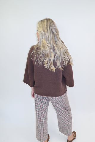 Coffee Run Mock Neck Sweater - The Pink Tulip Clothing