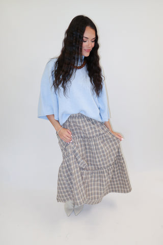 Autumn Lane Plaid Midi Skirt - The Pink Tulip Clothing