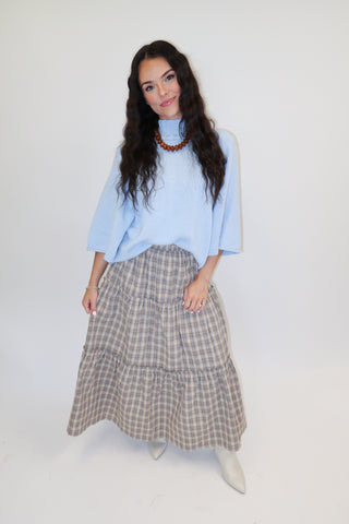 Autumn Lane Plaid Midi Skirt - The Pink Tulip Clothing