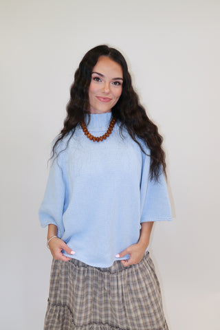 Coffee Run Mock Neck Sweater - The Pink Tulip Clothing