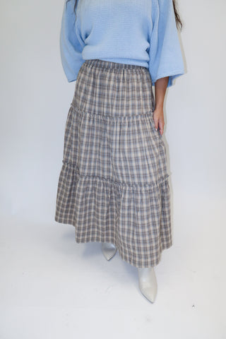 Autumn Lane Plaid Midi Skirt - The Pink Tulip Clothing