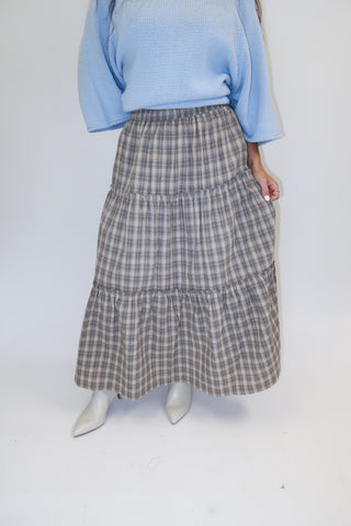Autumn Lane Plaid Midi Skirt - The Pink Tulip Clothing