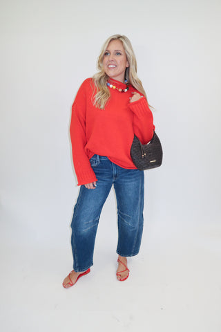The Cozy Edit Mock Neck Sweater - The Pink Tulip Clothing