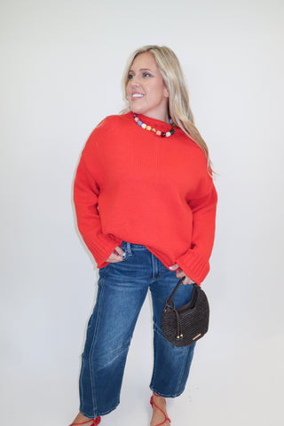 The Cozy Edit Mock Neck Sweater - The Pink Tulip Clothing