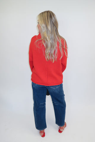 The Cozy Edit Mock Neck Sweater - The Pink Tulip Clothing