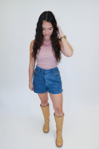 The Foundation Garment Dyed Ribbed Tank - The Pink Tulip Clothing