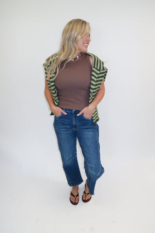 The Foundation Garment Dyed Ribbed Tank - The Pink Tulip Clothing